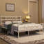 Modern Metal Bed Frame with Cross-design Headboard & Footboard-940498134-940498132