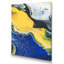 Art en marbre bleu foncé et jaune - reproduction d'art sur toile-1723662211-1723662264