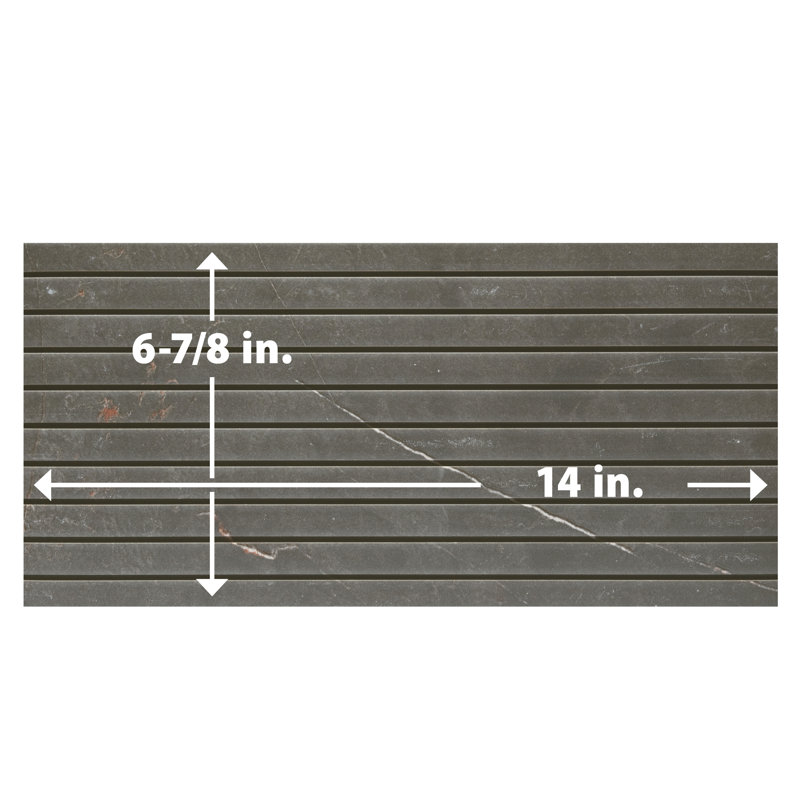 Istanbul Strata 6-7/8 In. X 14 In. Porcelain Floor And Wall Tile