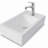 18X10   Ceramic Rectangle Wall Mount Bathroom Sink With Single Faucet Hole