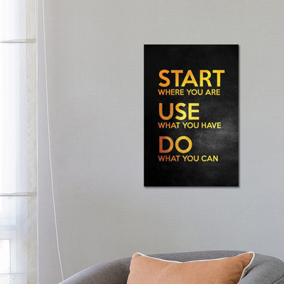 Start Use Do by Adrian Baldovino - Wrapped Canvas Painting