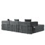 Canapé modulaire de 108 po avec méridienne en L et siège profond-1099395839