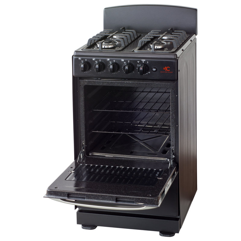 20" Freestanding Range With 2,4 Cft Oven Capacity - 4 Italian Sabaf Sealed Burners – R, Black
