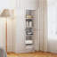Garde-manger de 61 po en métal blanc - rangement réglable avec 4 tablettes robustes, rangement autoportant