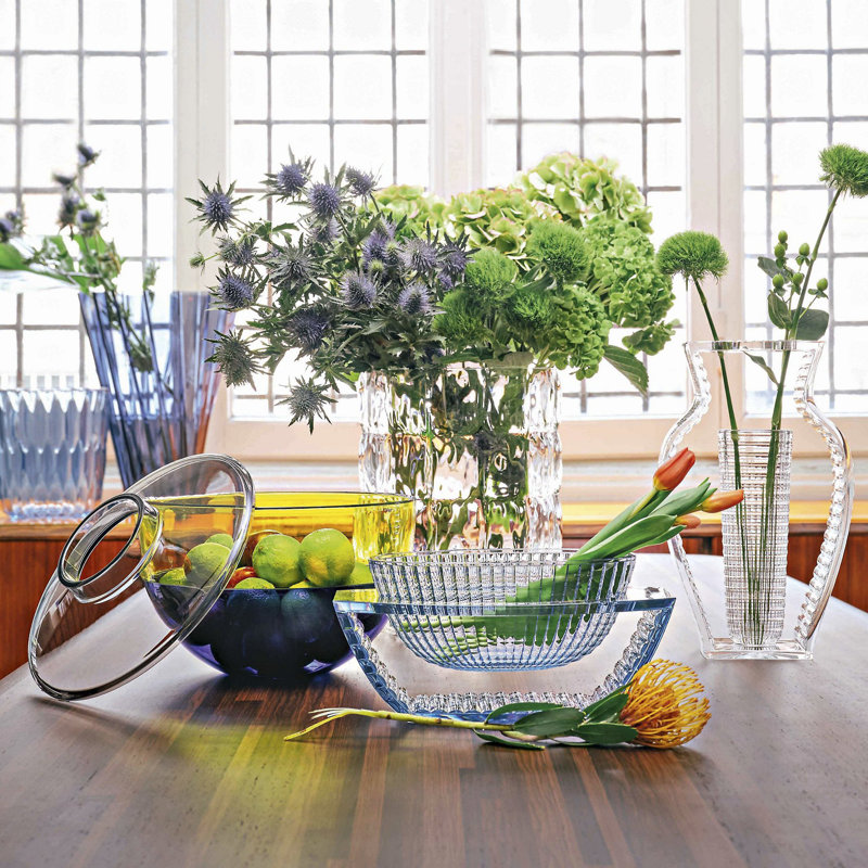 Shibuya Table Vase, Gray/Yellow/Blue