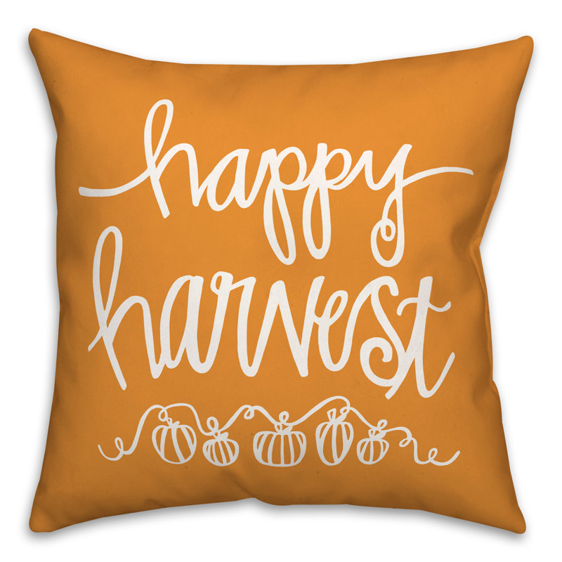  Housse et insert d'oreiller carré Happy Harvest, H 18 po x l 18 po
