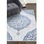 Tapis blanc/bleu zone oriental Karmane-964850126