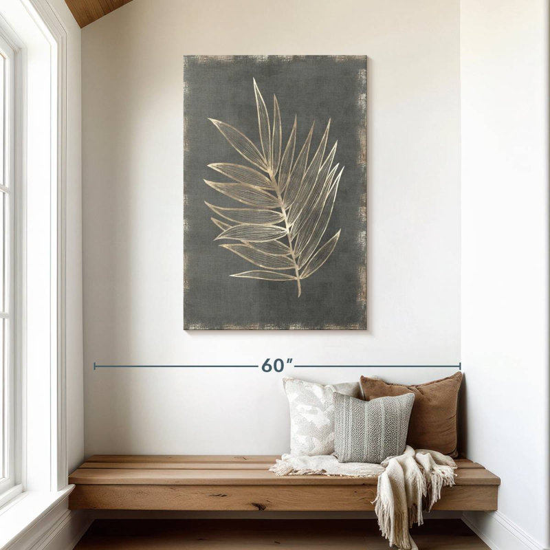 Harnek doré botanique I, H 45 po x l 30 po