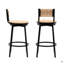 Ensemble de 2 tabourets de bar rotatifs tissés à la main avec corde