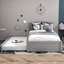 Lit plateforme simple en bois massif avec lit gigogne-1353274061