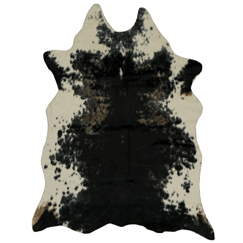 Lilianna Faux Cow Hide Black And White Salt And Pepper, Novelty 3.85' x 5'