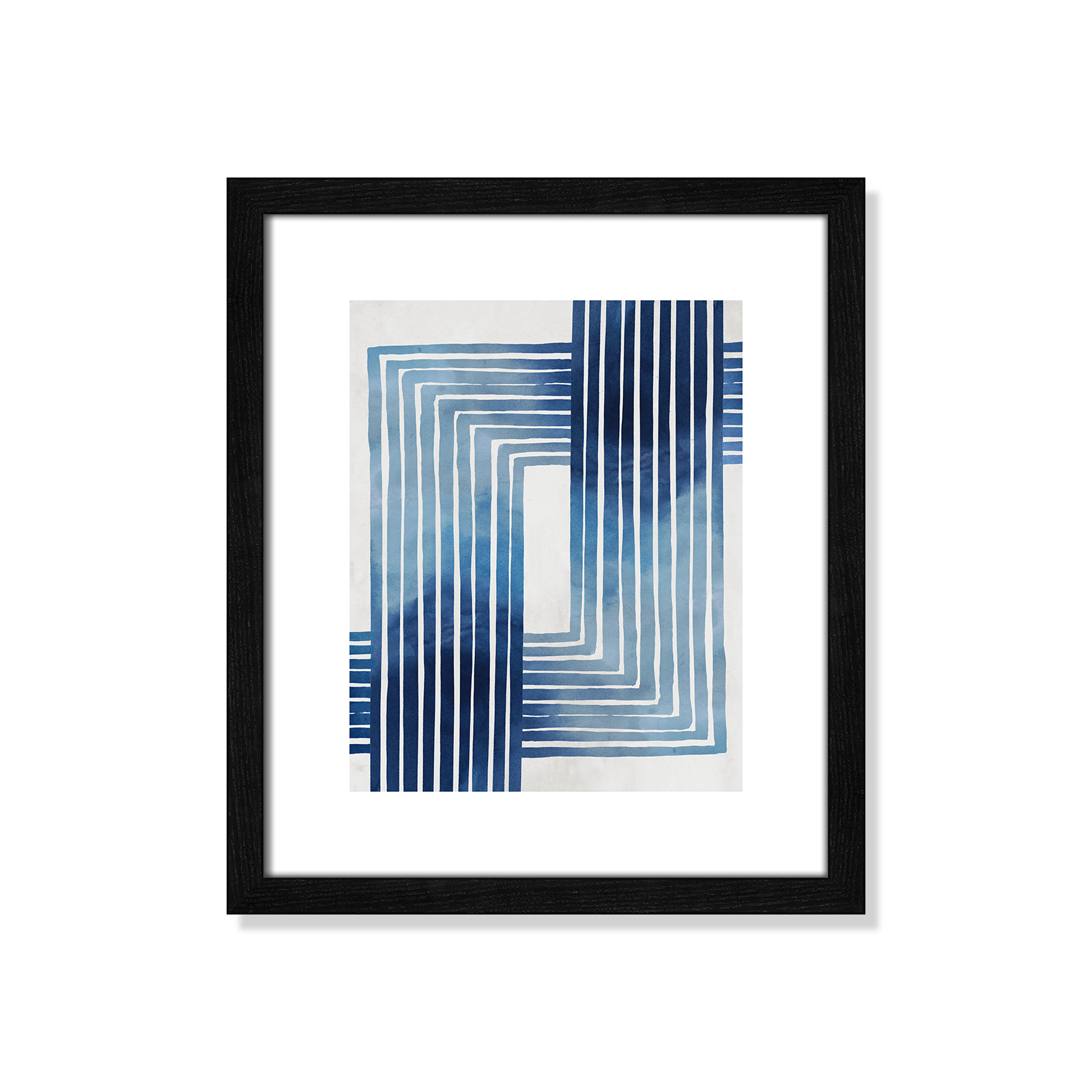 In Unison by Eva Watts - Painting Print, 15" H x 13" W x 0.75" D, Black Wood Framed Paper