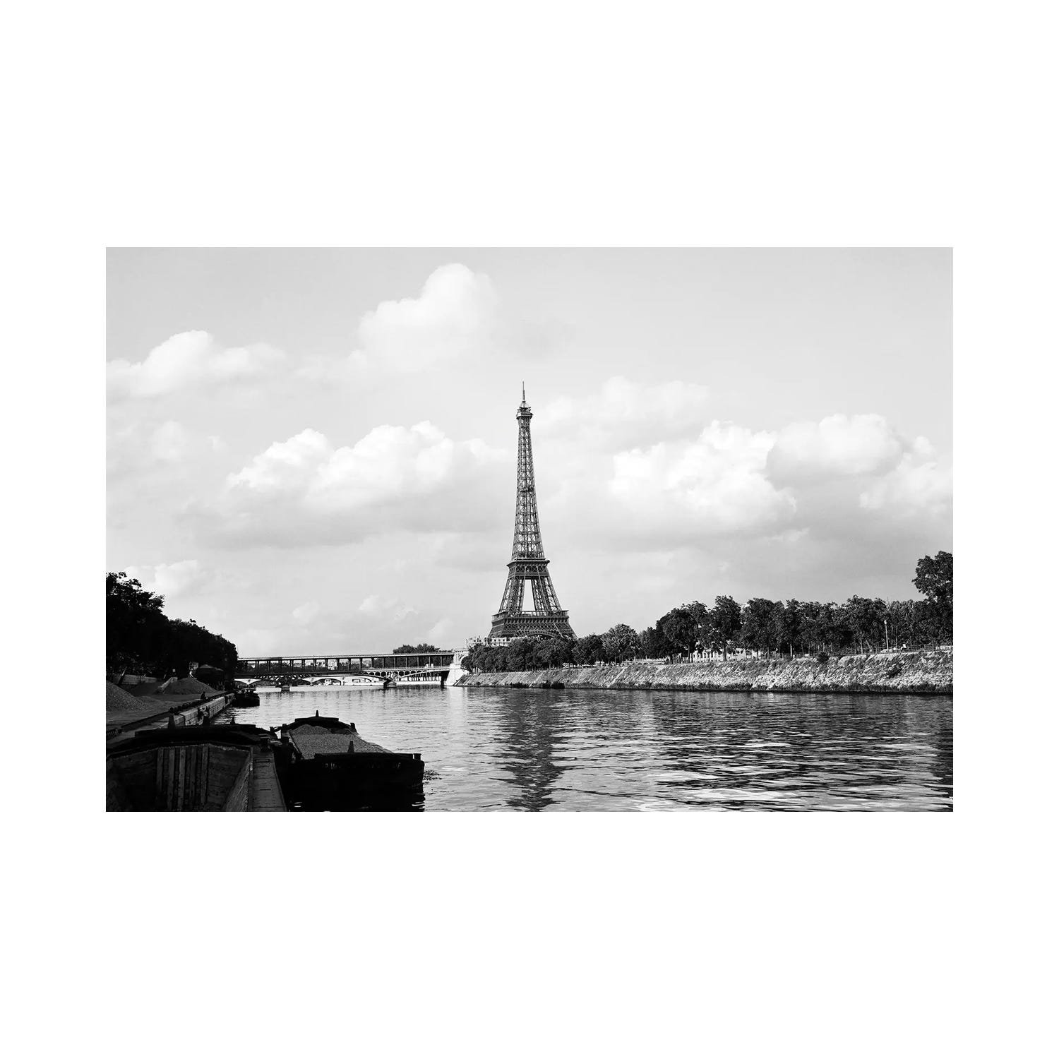 PARIS Eiffel Tower & River Seine, urban vintage style