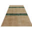 Vintage Zeki Müren Rug, Beige With Green Striped Minimalist Design - Rug & Kilim