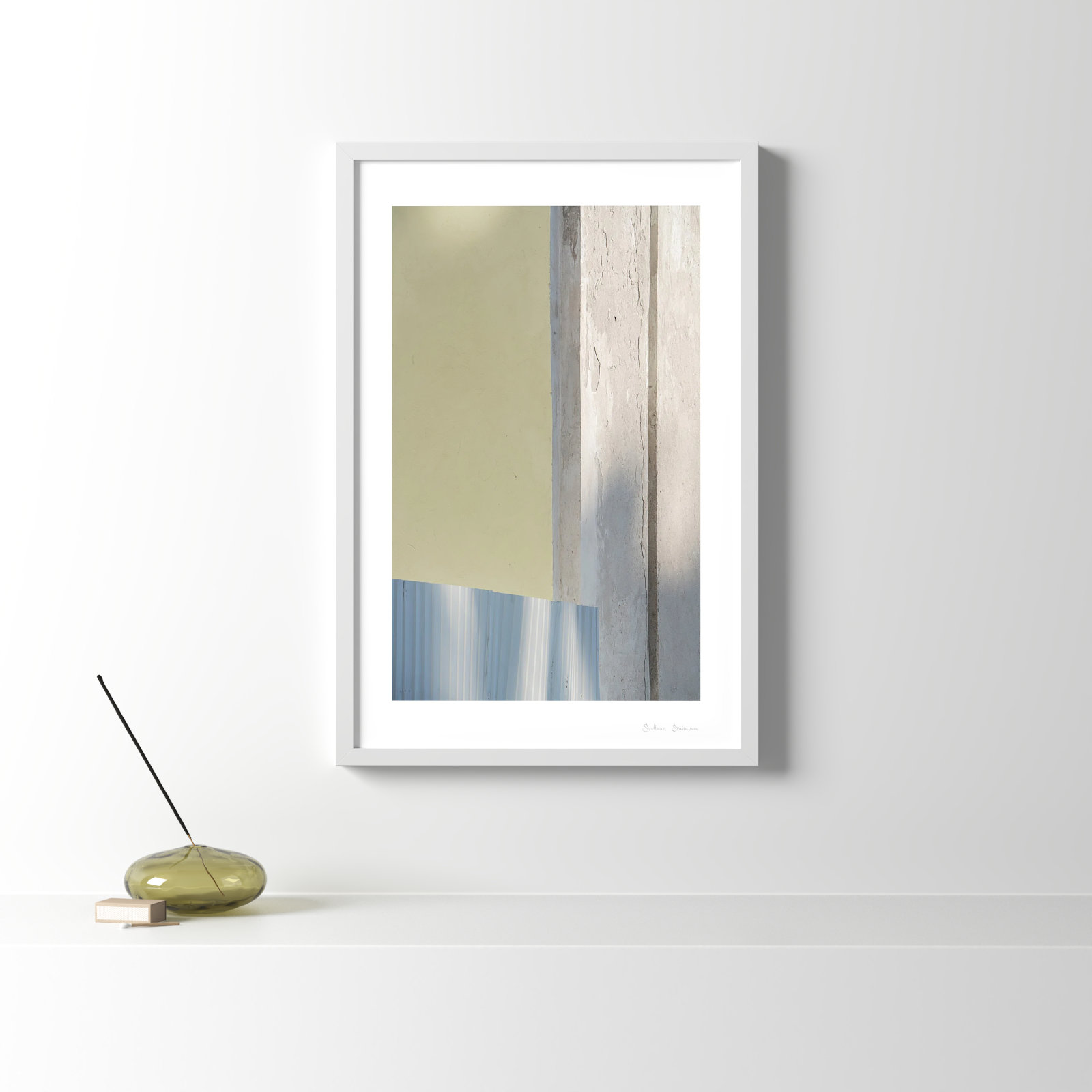 Ludvig "Sun and Concrete 1" Photo Print, White, 25" H x 17.5" W x 1.25" D