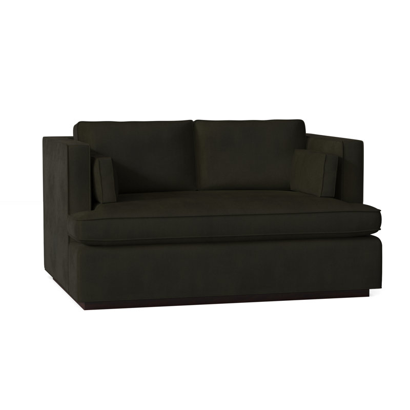 Central Park Loveseat, Black Walnut, Gray