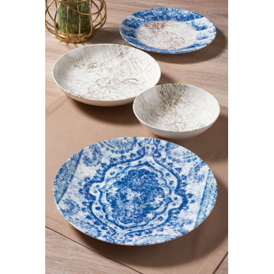 Porcelain China Dinnerware Set 24 Piece - Service for 6