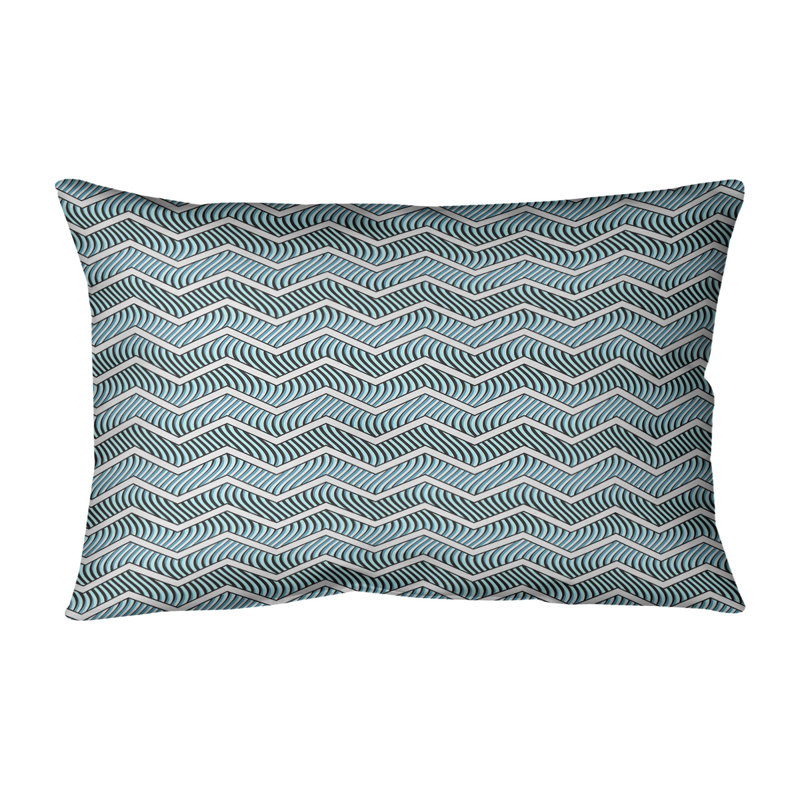 Coussin Rhonda Cheval, H 14 po x l 20 po, Bleu sarcelle, Duvet / Plumes