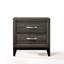 Table de chevet spacieuse 2 en gris patiné pour les essentiels de chambre à coucher, espace et style organisés
