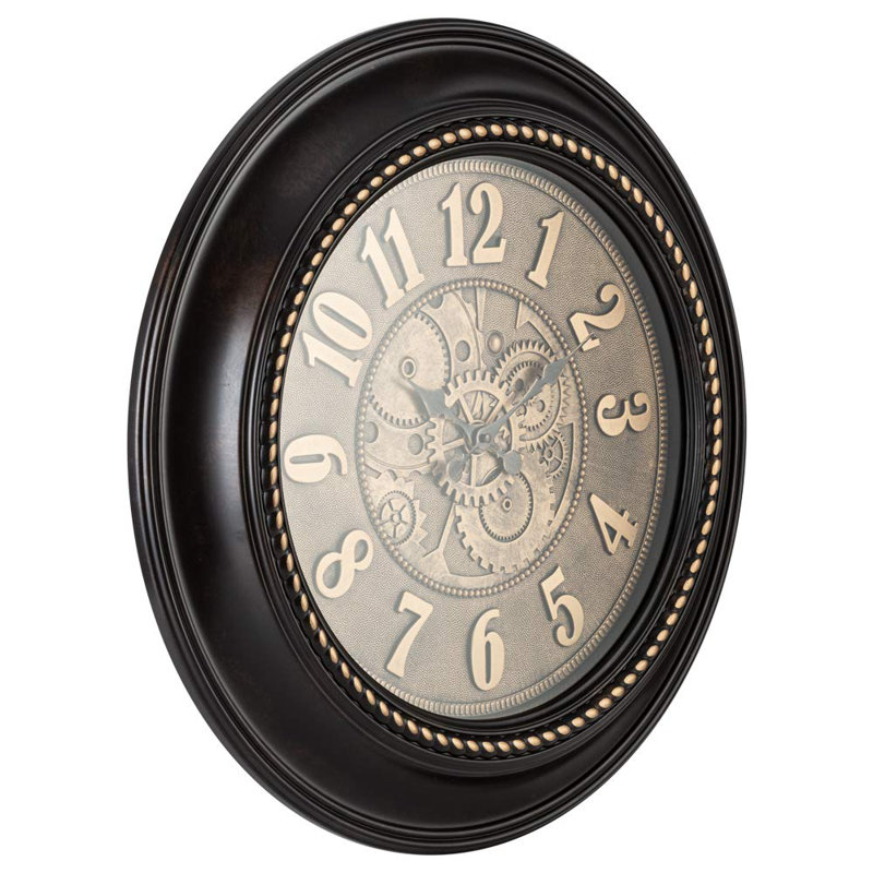 Horloge murale Rodalben 61 cm (24 po), silencieuse, cadran en aluminium 3D, Bronze