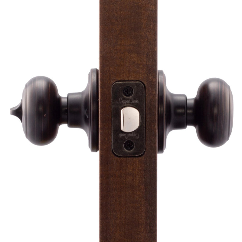 Bouton de porte colonial avec rosette ronde Colonial, Bronze toscan