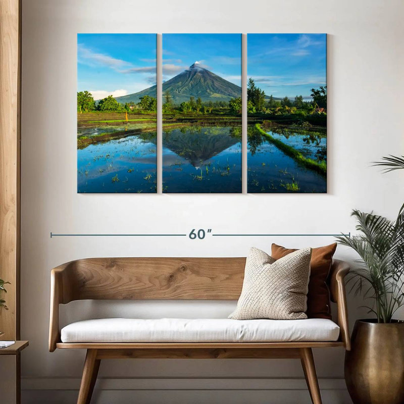 Mayon Volcano Reflection, 32" H x 50" W