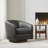 Bennett Genuine Leather Swivel Barrel Chair-948575062