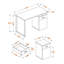 Bureau d'ordinateur 1 tiroir Alena
