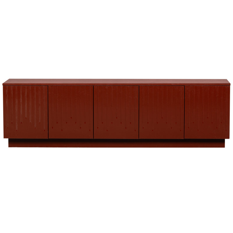 Pencil Tv Unit Pine [Fsc], Merlot Gloss