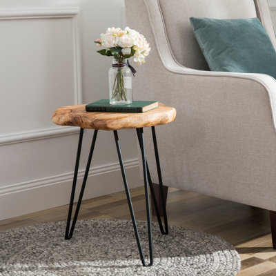 Solid Wood Top End Table