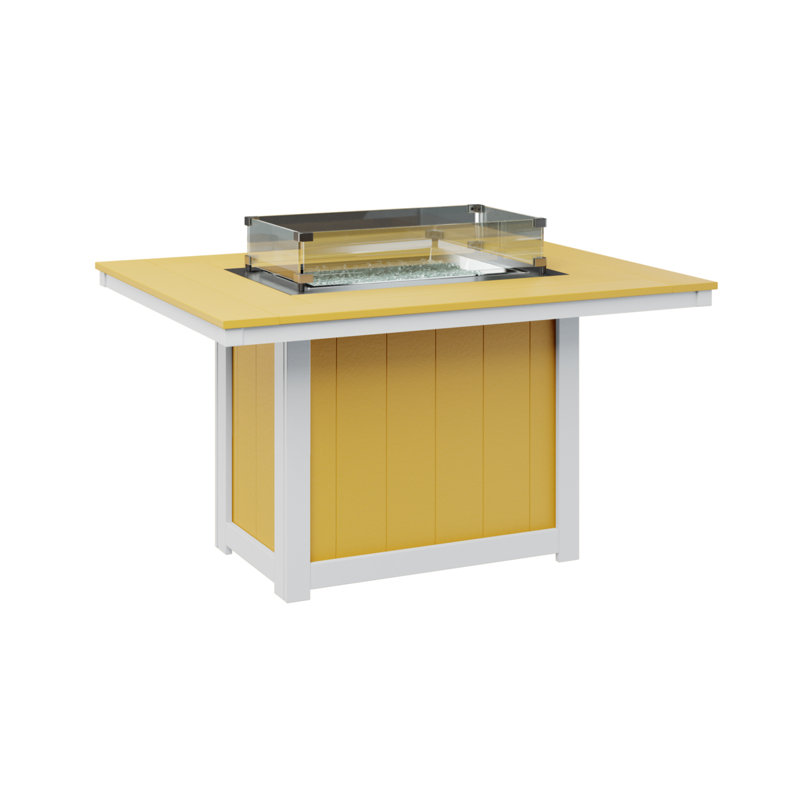 Foyer de table rectangulaire 54 po Berlin Gardens Donoma, H 30,37 po x l 53,87 po x P 41,37 po, Jaune soleil levant