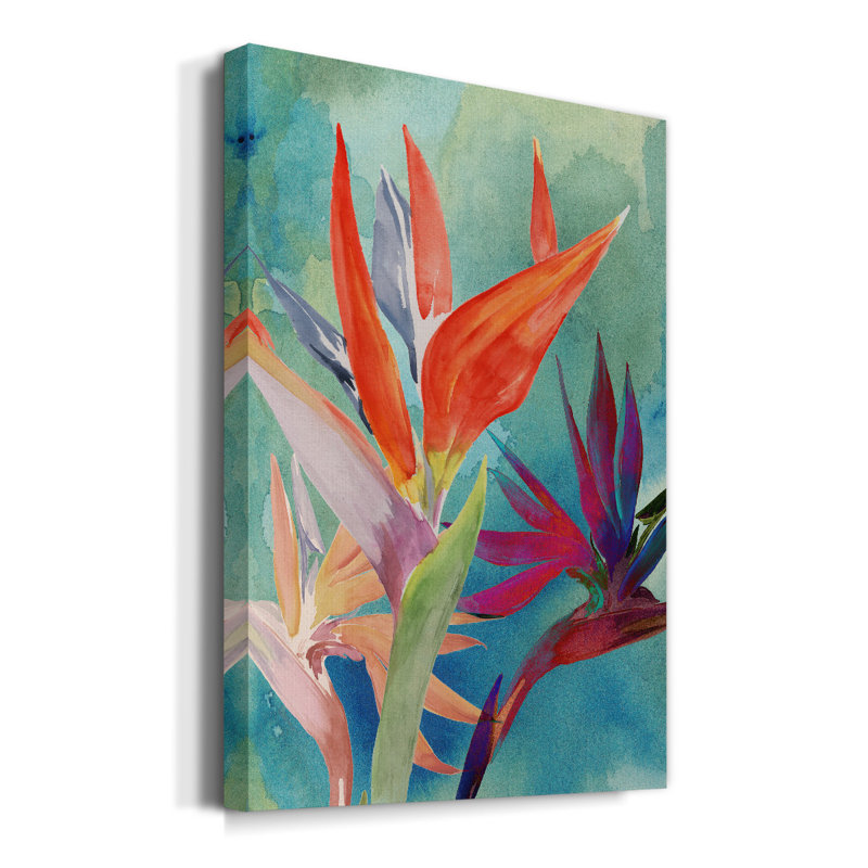 " Vivid Birds Of Paradise I ", 36" H x 24" W x 1" D