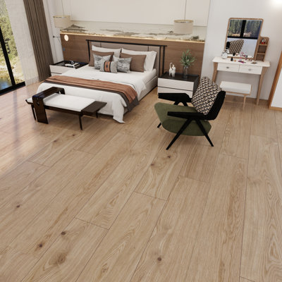 9.84 In. X 72.8 In. 12Mm Waterproof Hybrid Rigid Core Flooring With IXPE Pad AC5 Wear Layer