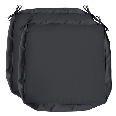 2-Pack 25x25x4 Inch Replacement Water-Resistant Patio Chair Zippered Slipcovers Machine-Washable Furniture Protector (Covers Only)