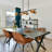 Christobal 6 - Light Modern Kitchen Island Linear Black/Brass Pendant Light