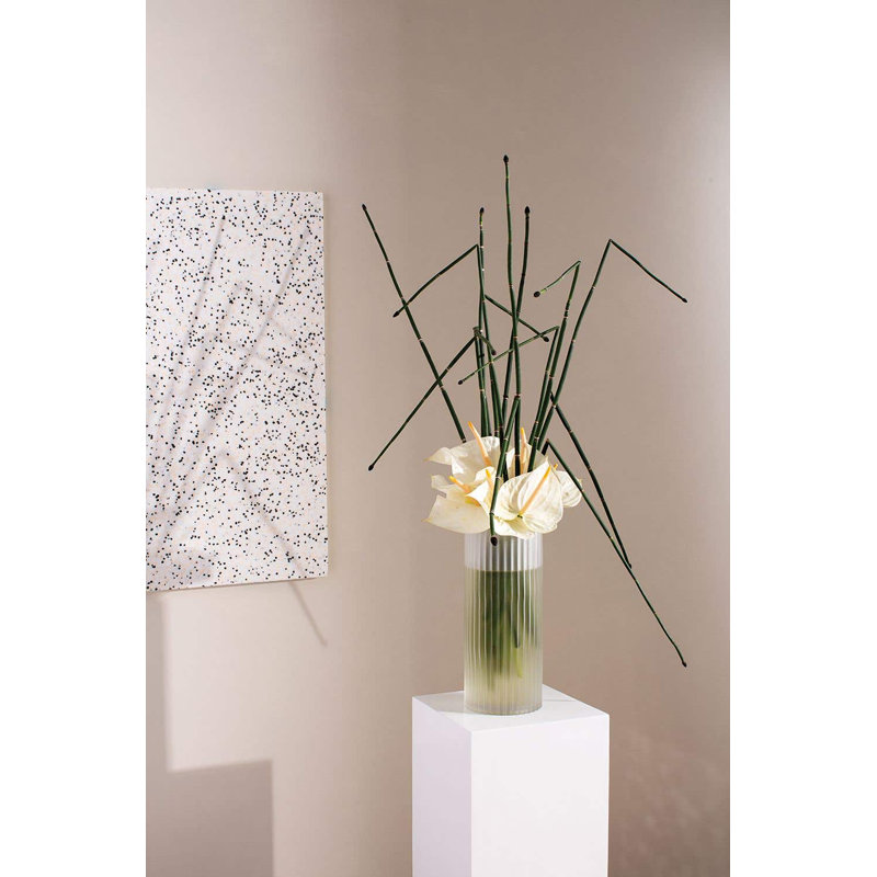 Aric Handmade Glass Table Vase, 14" H x 5.75" W x 5.75" D