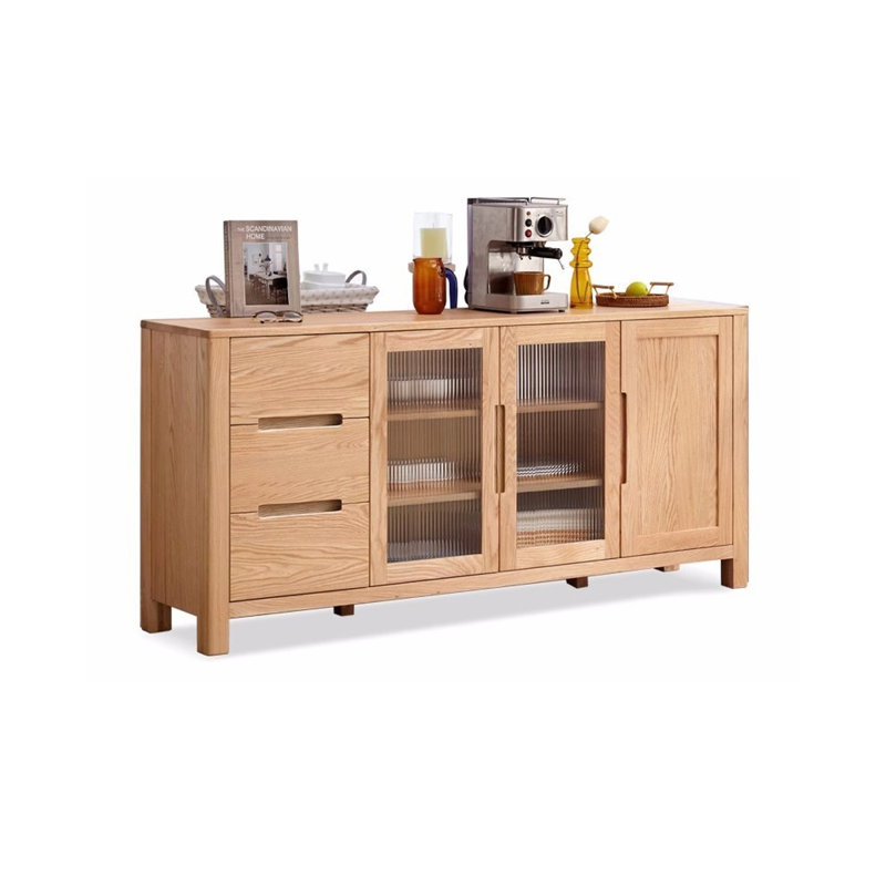 Buffet en bois massif 70,86 po Rajna, Naturel