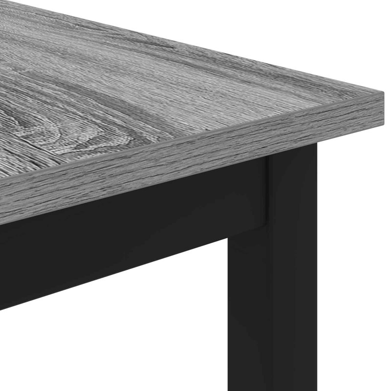 Coffee Table, Black, 36cm. H x 70cm. L x 50cm. W, Grey Sonoma