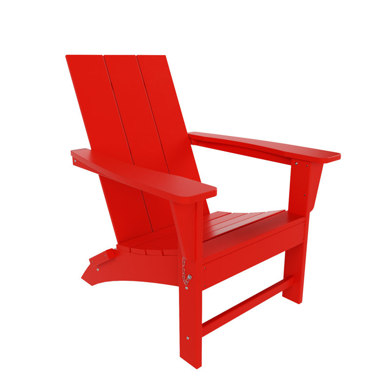Chaise Adirondack pliante en plastique PEHD Joubert, Rouge