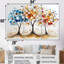Automne orange et bleu arbre saisons reflets III - ensemble de salon abstrait Mid-Century Wall Art-107212417-107212422
