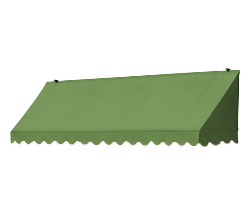 IDM Worldwide 96'' W x 21'' D Fabric Cover Retractable Door / Window Awning, 21" H x 96" W x 26.5 "D, Sand