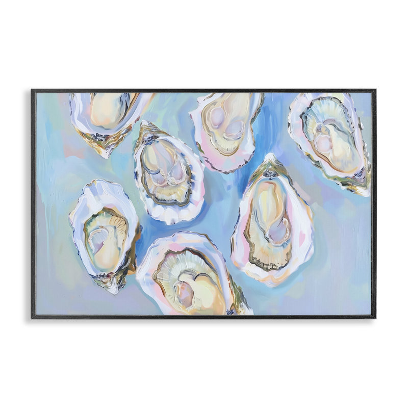 Art giclée pastel sur bleu par Arlington Prints, H 12 po x l 18 po, Giclée encadrée noir minuit