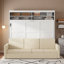 Grand lit escamotable avec canapé et tablettes-1640310522
