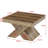 31.49" Square Wood Coffee Table With X-Base, Farmhouse Accent Center Table For Living Room, Small Spaces