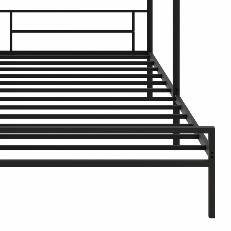 Lit superposé en L robuste en métal avec bureau intégré, station de charge, tablettes de rangement et garde-corps de sécurité