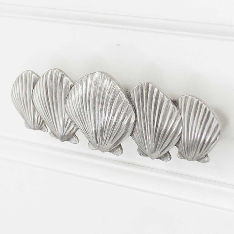 Poignée Sea Shell 3 po d'un centre à l'autre, Nickel brossé