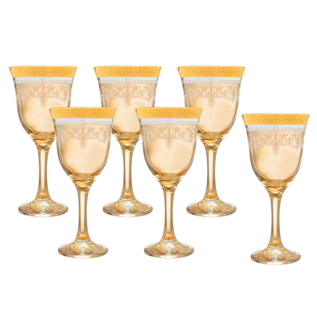 Veneziano 9oz. Goblet Set (Set of 6) Lorren Home Trends 