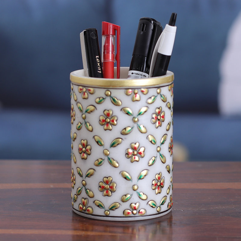 Porte-stylo en marbre fait à la main House of Hampton®