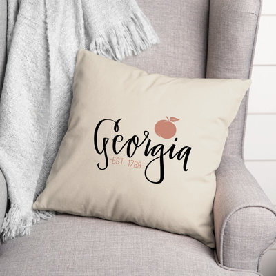 Georgia Peach Pillow Throw Pillow