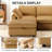 130" L-Shaped Sectional Sofa, 6-Seater Modular Couch With Pu Upholstery Sofa-998125401